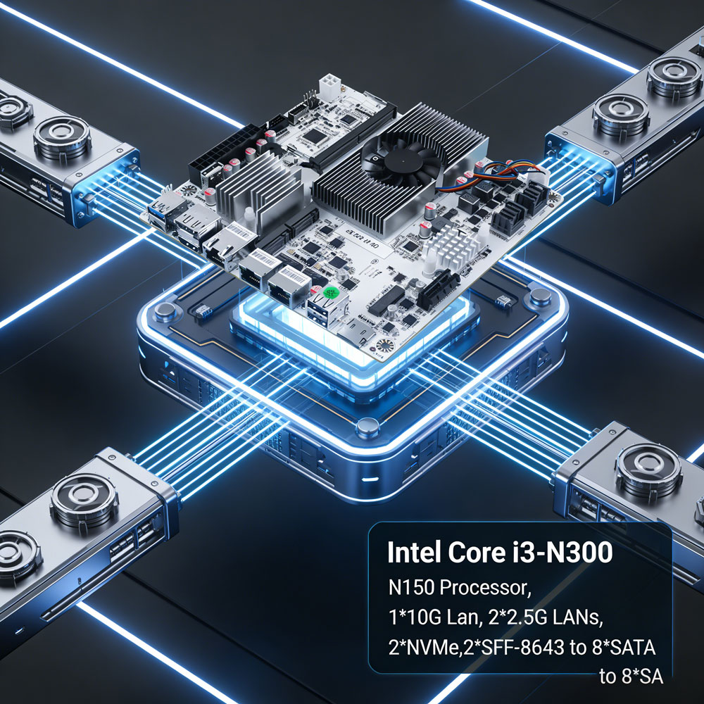 8-Bay NAS Mini ITX Motherboard - đánh giá và giá Mini Itx Dual 2.5G Nas Motherboard